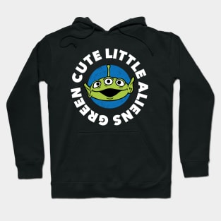 Green Cute Little Aliens (Dark) Hoodie